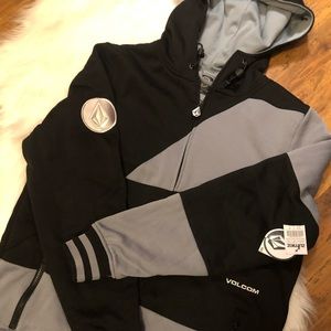 Volcom Men’s Black/Grey Hoodie Size: M